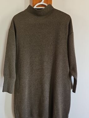 Women's Cozy Long Mock Neck Knit Sweater - Olive